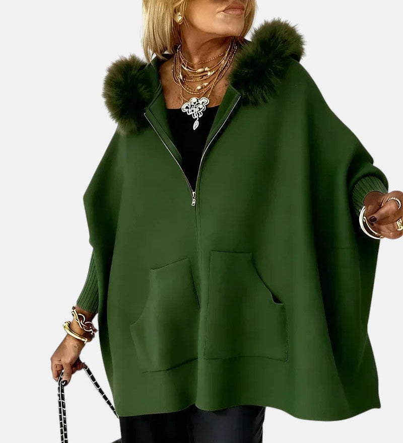 Kalina – Geacă din Lână cu Blană Sintetică